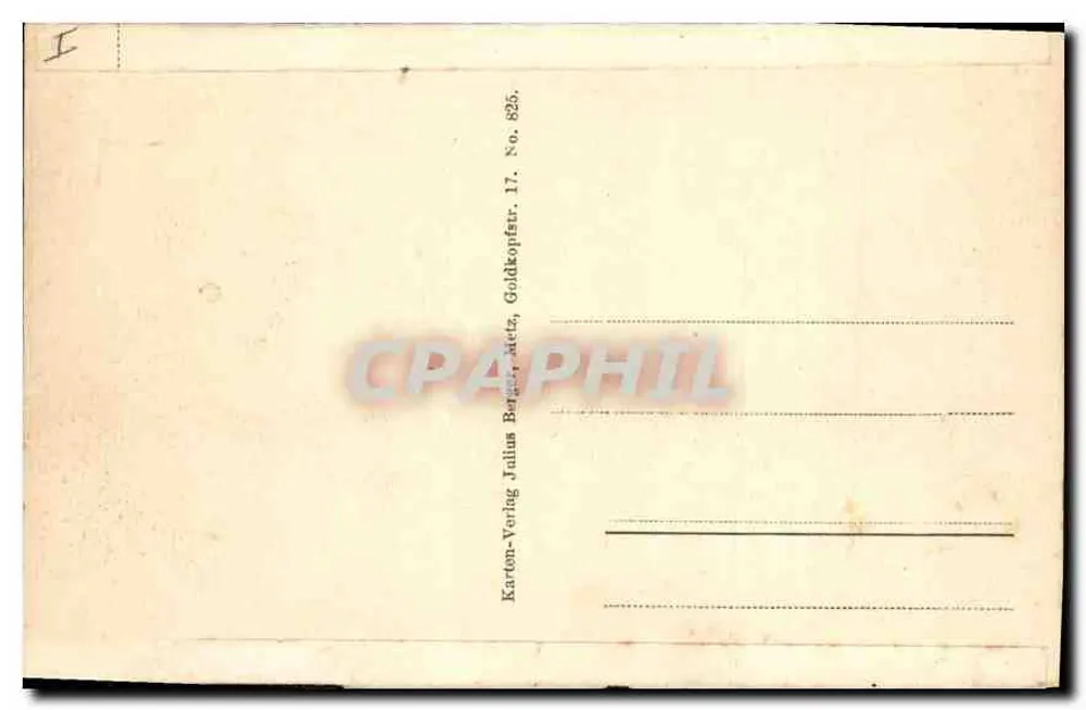 Metz — An der Mittelbrücke — Karten-Verlag Julius Berger, Metz, No. 17 - Verso