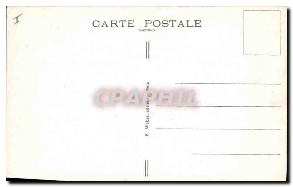 Metz — Igreja de São Eucair — Editor E. Weber, n°23 - Verso