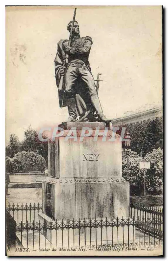 Metz — Estátua do Maréschal Ney — LL - Frente
