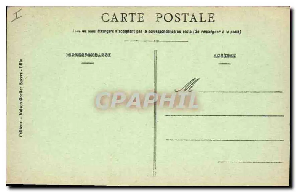 लिल्ले - बॉर्स बाजार — प्रकाशक E.C. संख्या 3 - पीछे