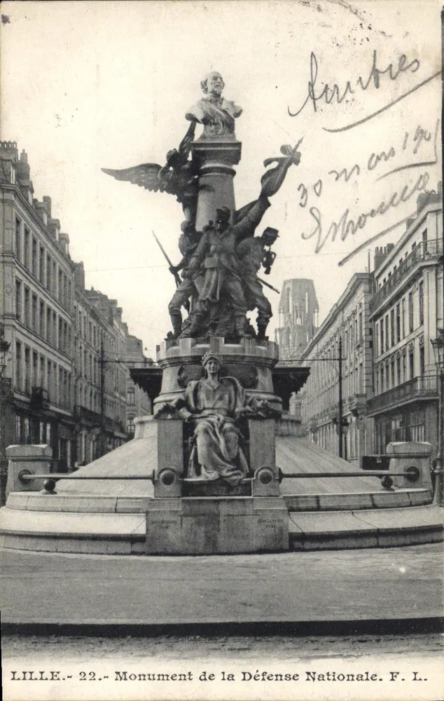 LILLE - 22 - Monumento della Difesa Nazionale - F. L. - Recto