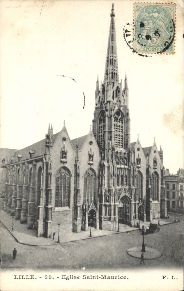 lille - 39 - 성 maurice 교회 — F. L. - 앞면