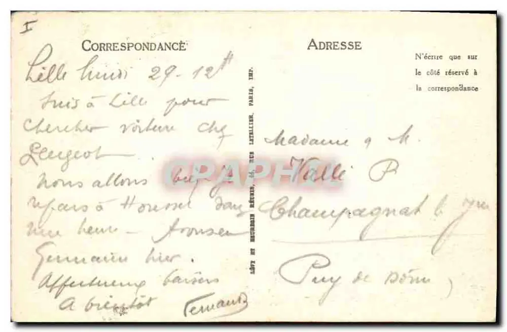 LILLE - LA PORTE DE PARIS — Speciale Uitgave A. Toupial, n°34 - Achterkant