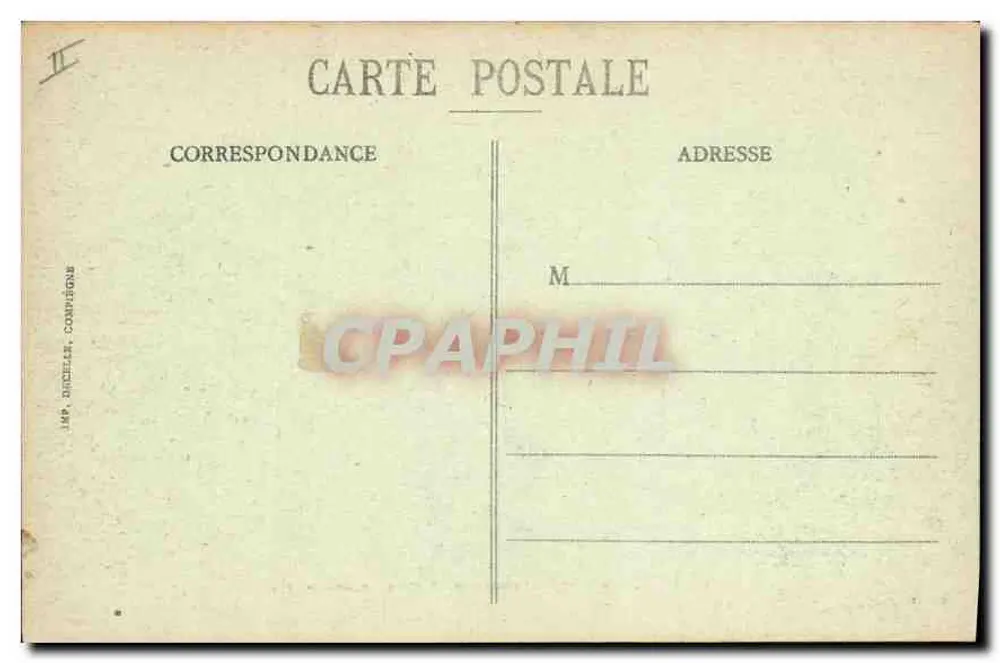 Compiègne — Het Nieuwe Brug voor de vernietiging, September 1914 — Decelle - Achterkant