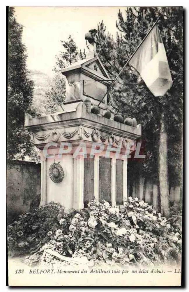Belfort — Denkmal für die Artilleristen, die durch ein Geschossteil getötet wurden — LL - Vorderseite