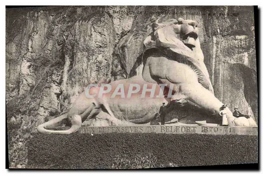 बेल्फॉर्ट का शेर — बेल्फॉर्ट के रक्षकों के सम्मान के स्मारक 1870-71 — प्रकाशक अदृश्य - आगे