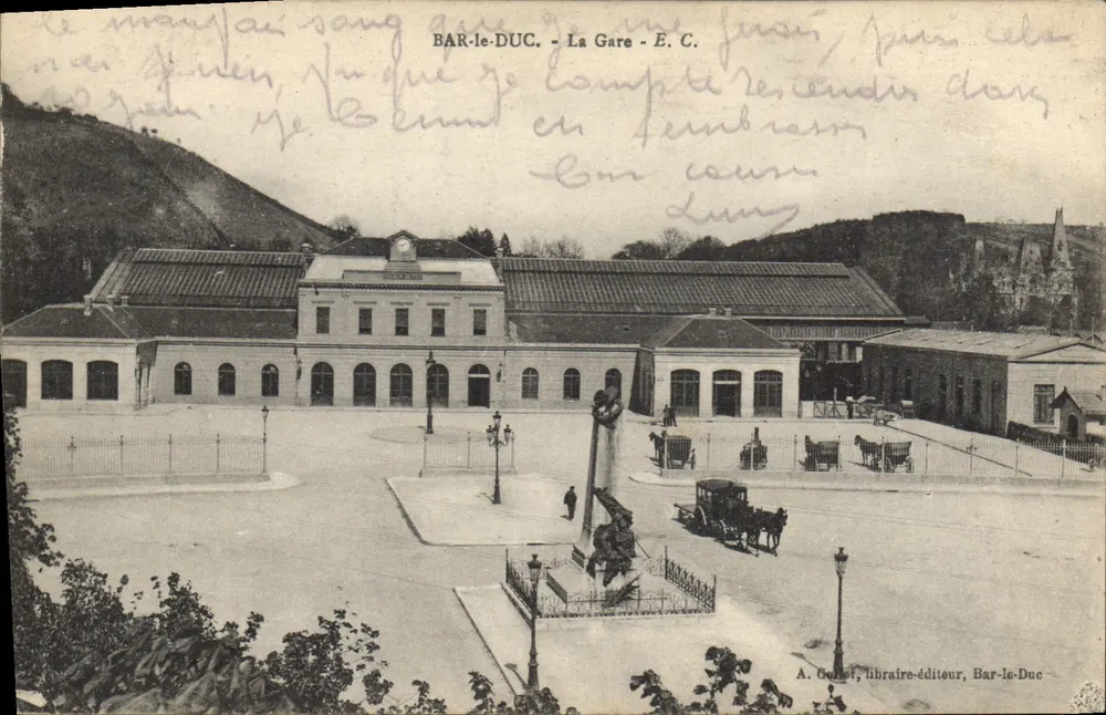 Bar-le-Duc — The Station — E. C. — A. Gobet, Bookseller-Publisher, Bar-le-Duc - Front