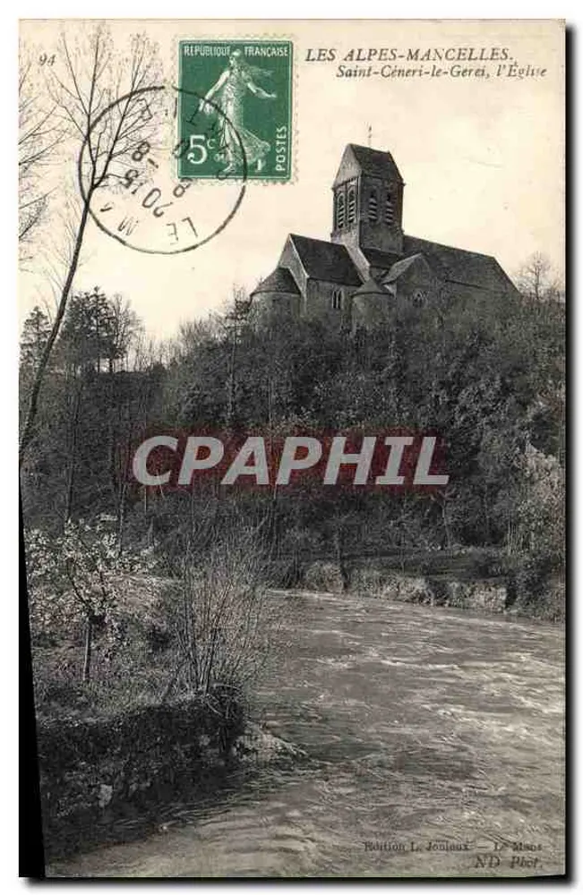 Saint-Céneri-le-Gérei — Die Kirche — Edition L. Jouloux, Les Alpes-Mancelles - Vorderseite