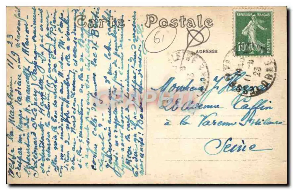Die Mancelles-Alpen — Saint-Céneri (Orne) — Der alte Brücke — Imp. Phot. A. Dolbeau - Le Mans - Rückseite