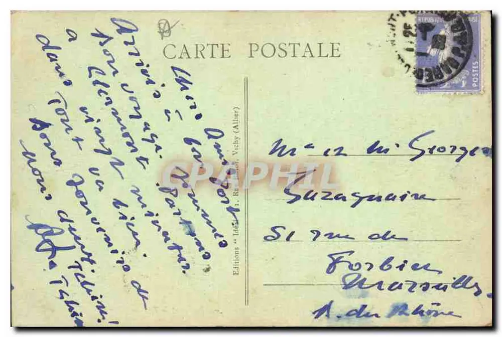 Clermont-Ferrand — Praça Blaise-Pascal e o Puy de Dôme — Éditions Idéale Viel (Allier) n°4081 - Verso