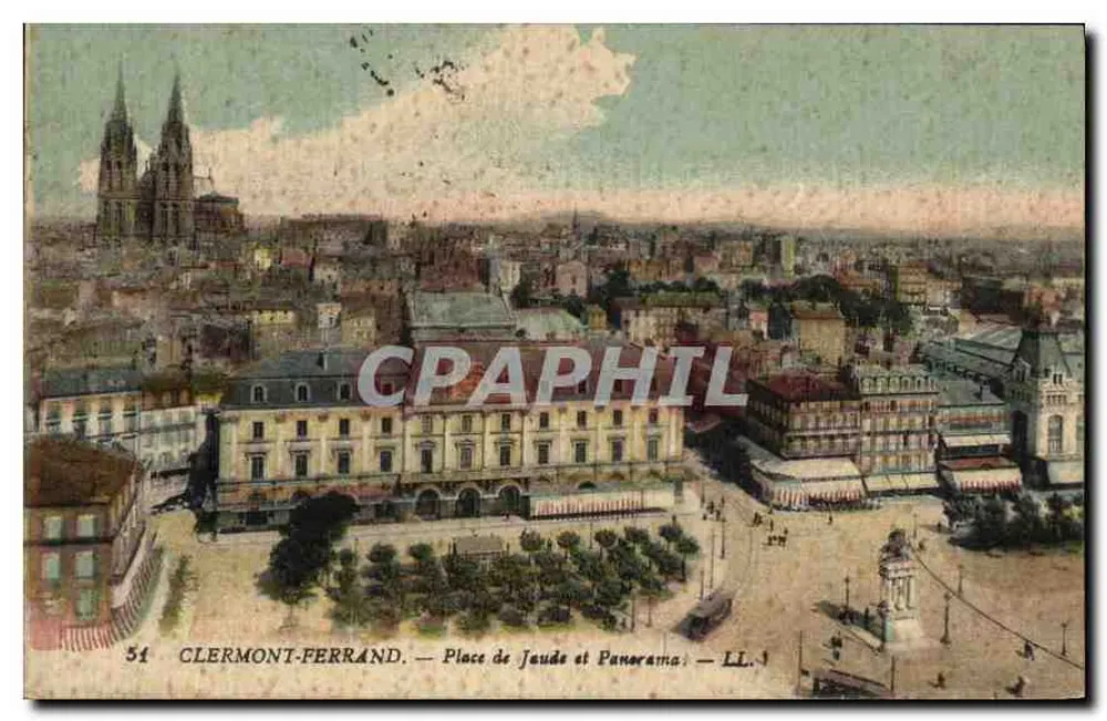 Clermont-Ferrand — Place de Jaude e Panorama — LL. — 51 - Frente