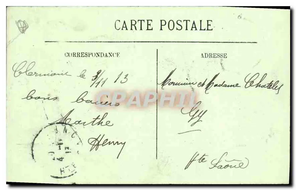 Clermont-Ferrand — A Catedral — editor LIA, n°103 - Verso