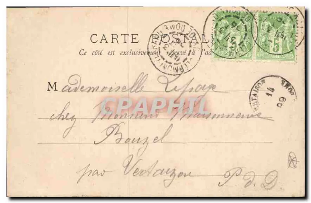 Clermont-Ferrand — Abside de Notre-Dame-du-Port — B.F. Paris - Verso