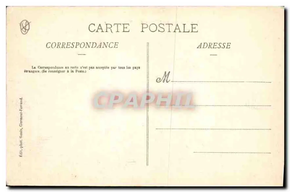 Clermont-Ferrand — Ogólny widok — Puy de Dôme - Rewers