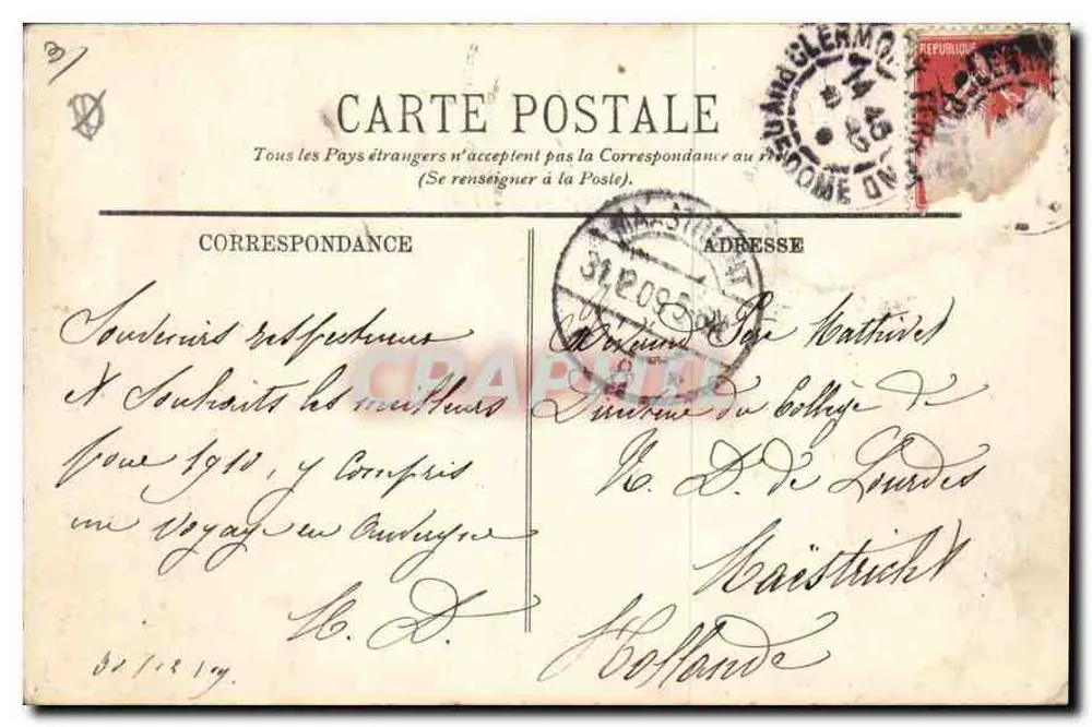 Clermont-Ferrand — Fontaine d'Amboise — LL - Verso