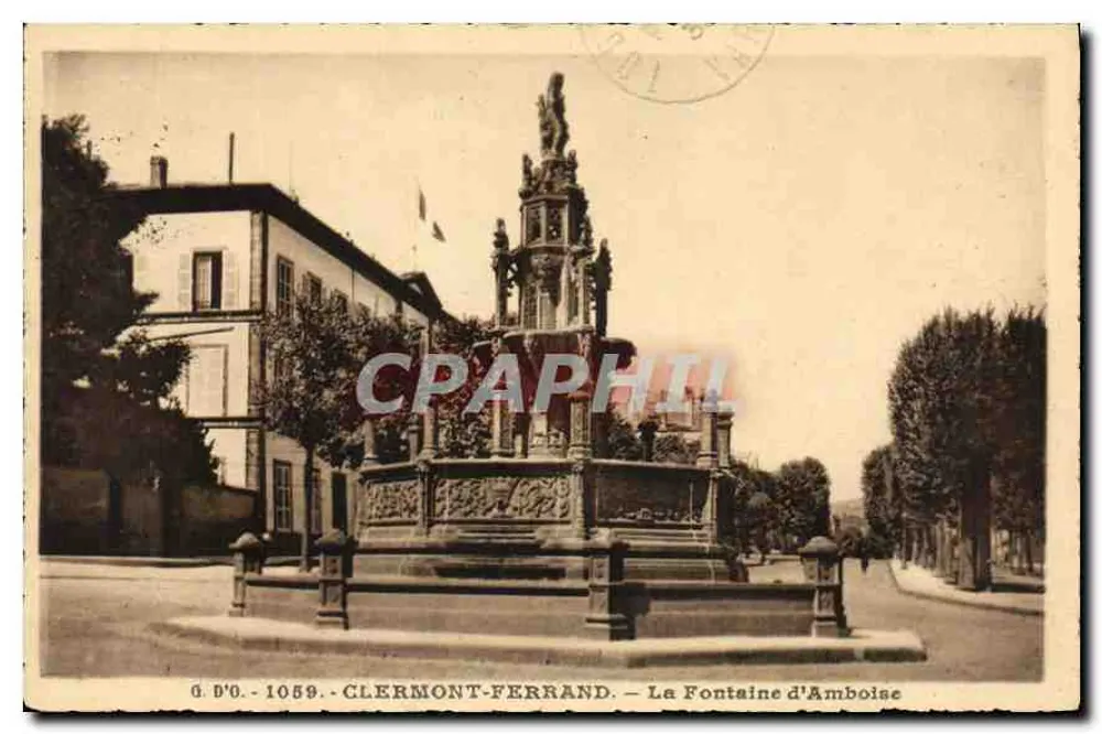Clermont-Ferrand — Fontaine d'Amboise — J. Goutelanges, Verlag Clermont (P.-d.-R.) - Vorderseite