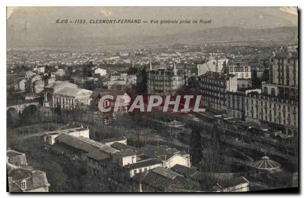 Clermont-Ferrand — Vista geral tirada de Royat — G.d'O - 1155 - Frente