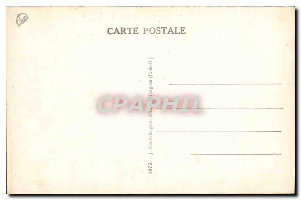 Clermont-Ferrand — Aussicht auf die Jaude, die Rue Blatin und den Puy-de-Dôme — G. d'O - Rückseite