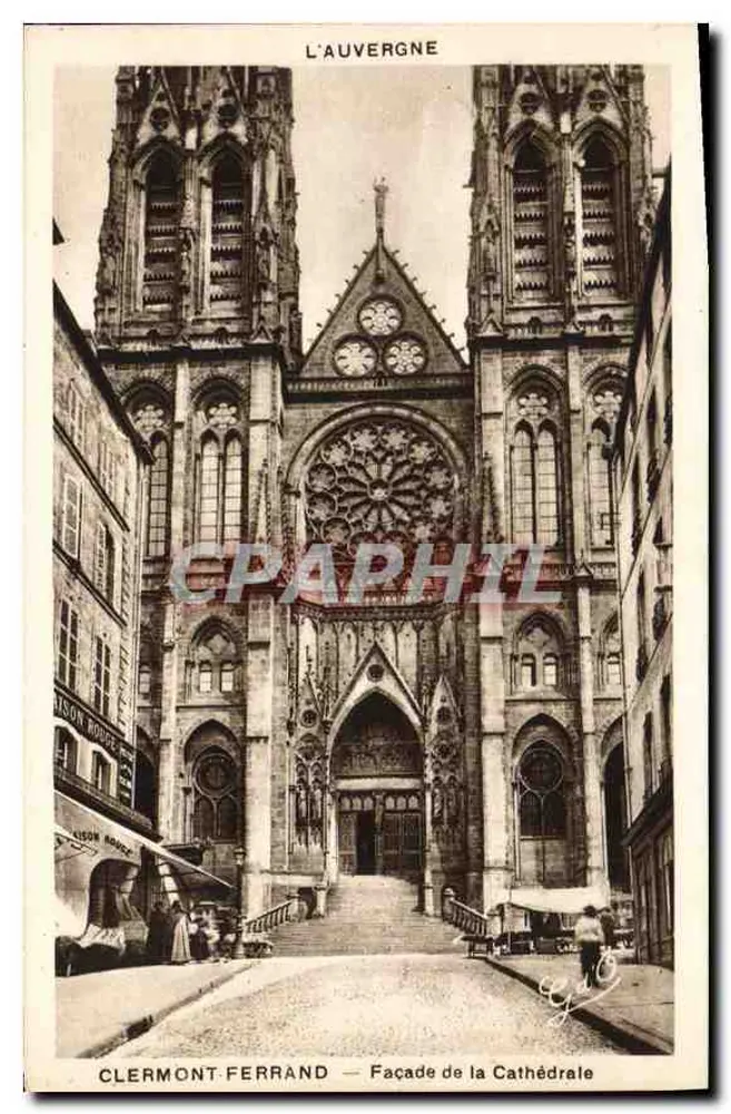 Clermont-Ferrand — Fachada da Catedral — J. Gouthez-Gangis, editor - Frente