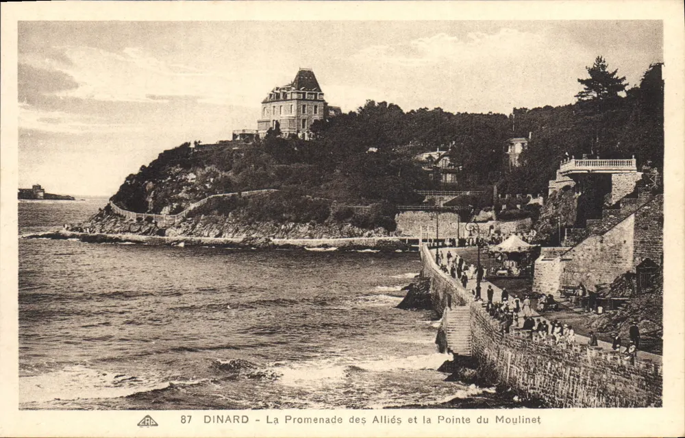 Dinard - Ansicht der Promenade des Alliés und der Pointe du Moulinet — Verlag CPAHIL, Nr. 87 - Vorderseite