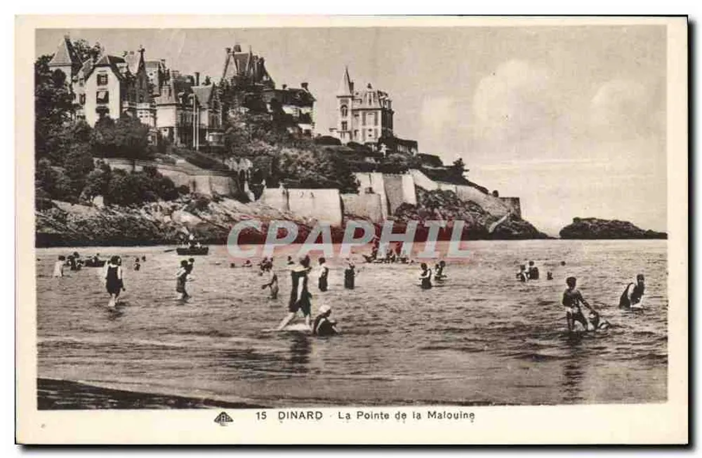 Dinard - A Ponta da Malouine — editor C° Alsacienne des Arts Photomécaniques, Strasbourg, n°15 - Frente