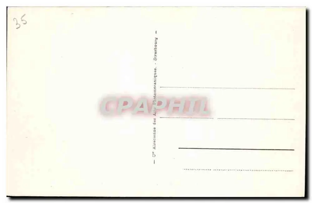 Dinard - A Ponta da Malouine — editor C° Alsacienne des Arts Photomécaniques, Strasbourg, n°15 - Verso