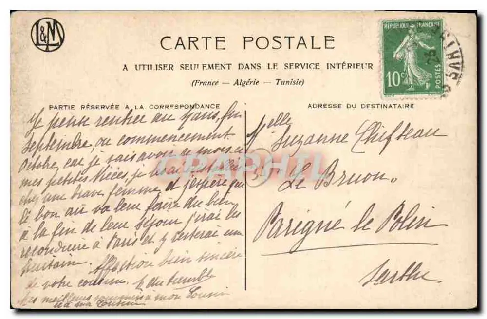 Dinard. Ponta da Malouine — E. LERRIEUX - Verso