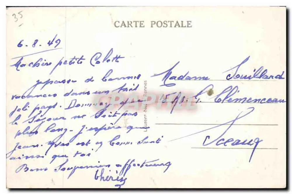 Costa da Esmeralda — Dinard — A Praia — Rennes 206 - Verso