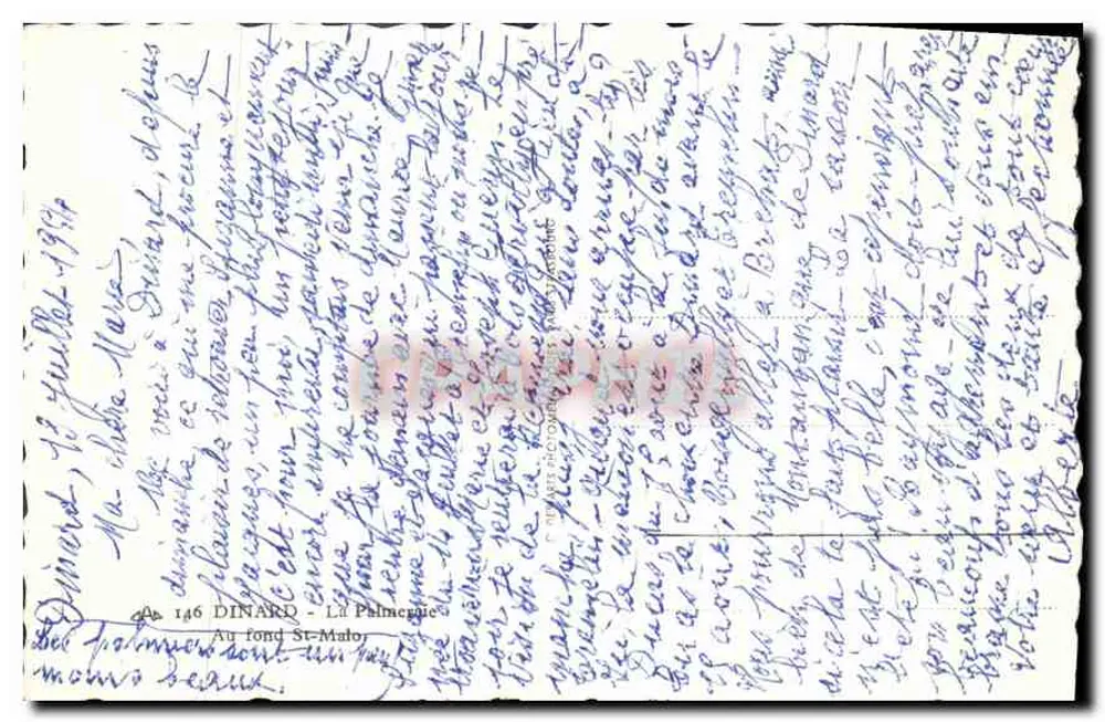 Dinard — La Palmérie — Anonymer Verlag, Nr. 146 - Rückseite