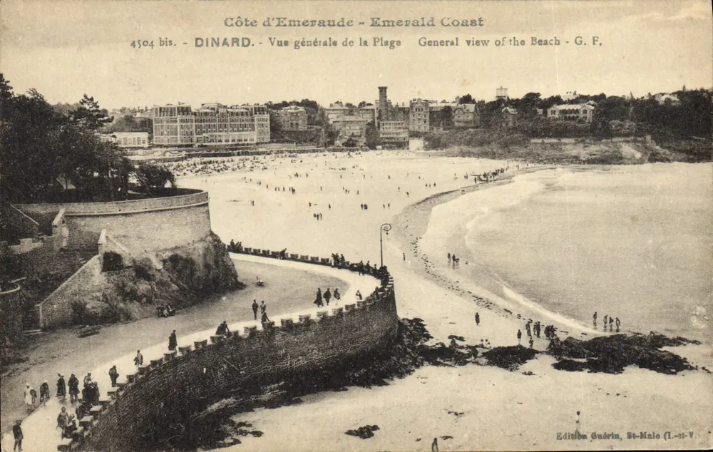 Dinard - Côte d'Emeraude - Allgemeine Ansicht der Strandpromenade - Edition Guérin, St-Malo (L.-st-V.) - Vorderseite