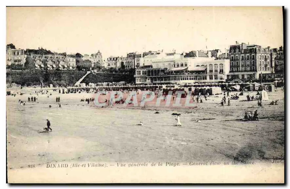 Dinard (Ille-et-Vilaine) — Vue générale de la Plage — éditeur impr. Créteuil - Recto
