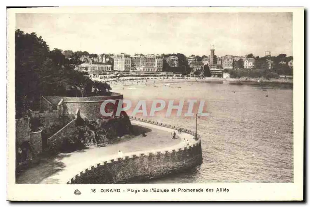 Dinard - Plage de l'Ecluse et Promenade des Alliés — n°16 - Recto