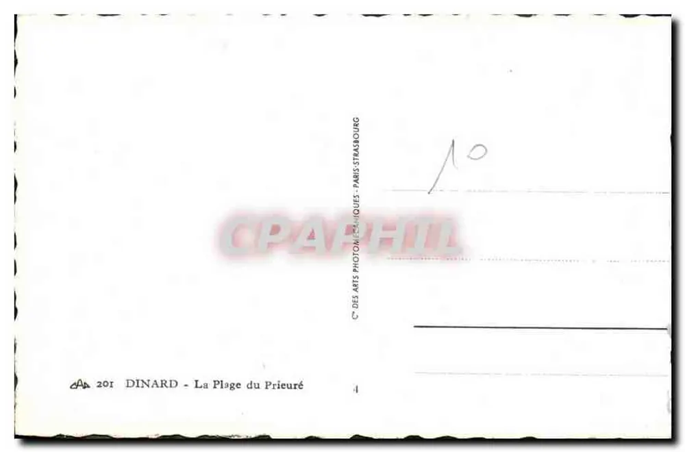 Dinard — A Praia do Prieuré — Editora: Des Arts Photographiques, Paris-Strasbourg - Verso