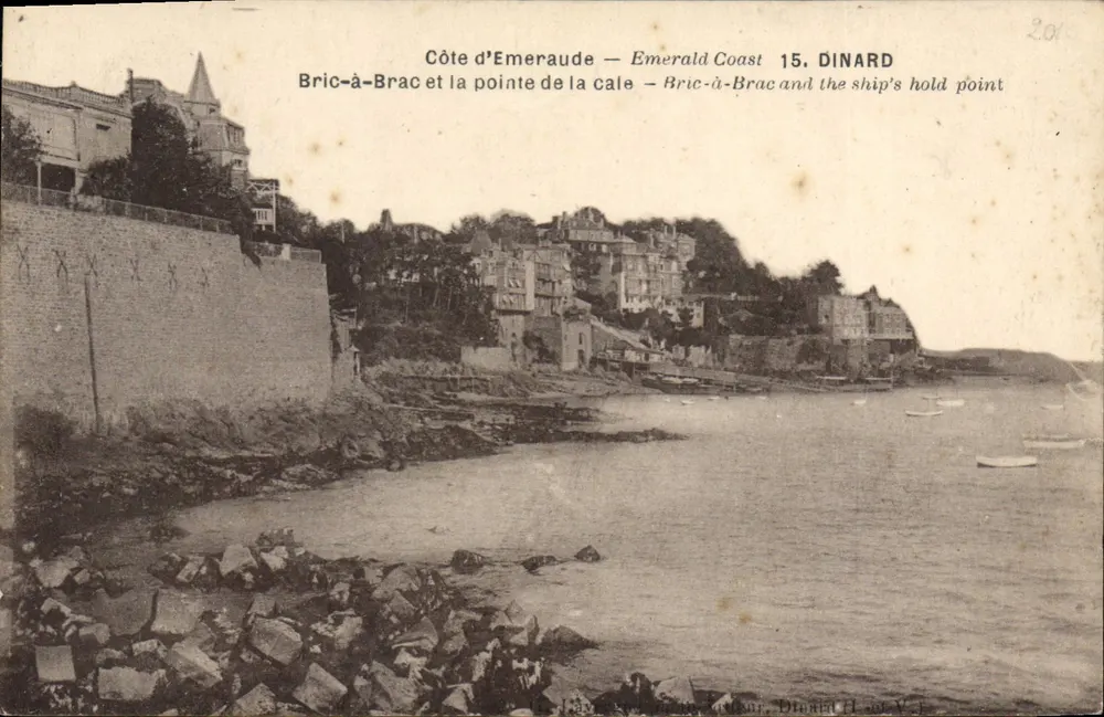 Côte d'Emeraude — Emerald Coast 15. DINARD — Bric-à-Brac et la pointe de la cale - Recto