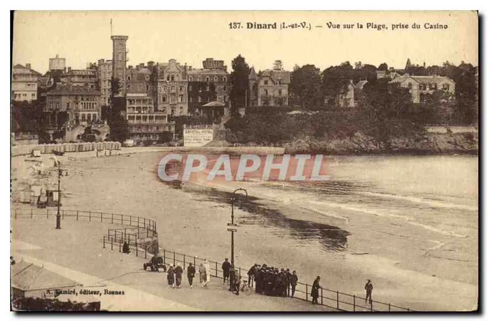 Dinard (I.-et-V.) — Ansicht der Strandpromenade, aufgenommen vom Casino — Verlag Jamire, Ronne - Vorderseite