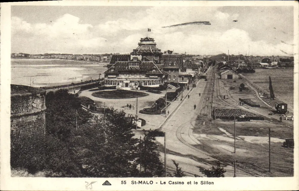 St-Malo - Le Casino et le Sillon — éditeur CP DES ARTS PHOTONÉCÉPHILS - STRASBOURG-SCHILTPIREIM, n° 55 - Recto