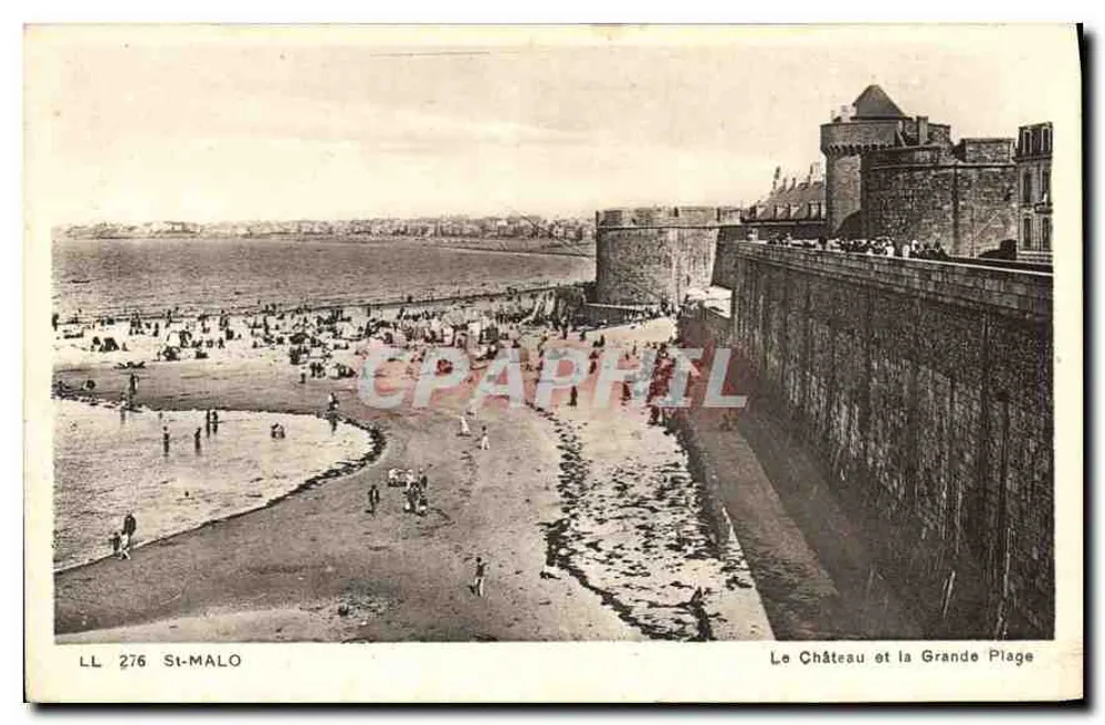 St-Malo — Le Château et la Grande Plage — LL 276 - Recto