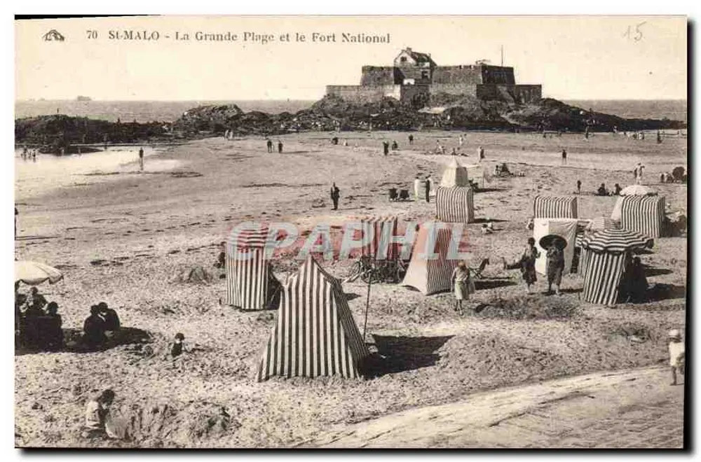 St-Malo - La Grande Plage und das Nationale Fort — Seriennummer 70 - Vorderseite