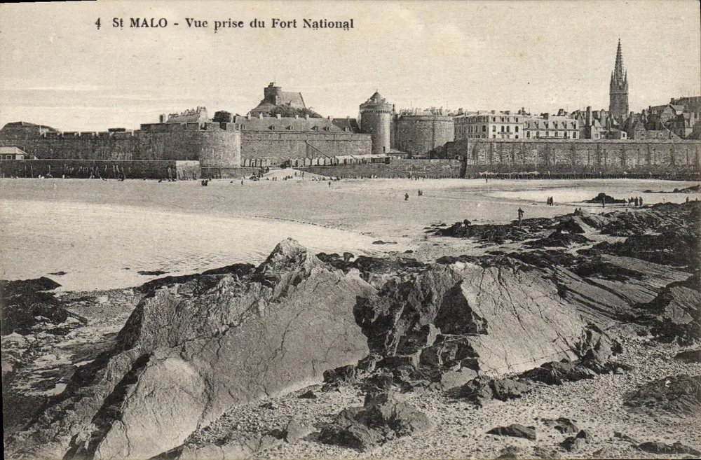 St MALO - Ansicht vom Fort National — Verlag Edith, St-Malo, n°4 - Vorderseite