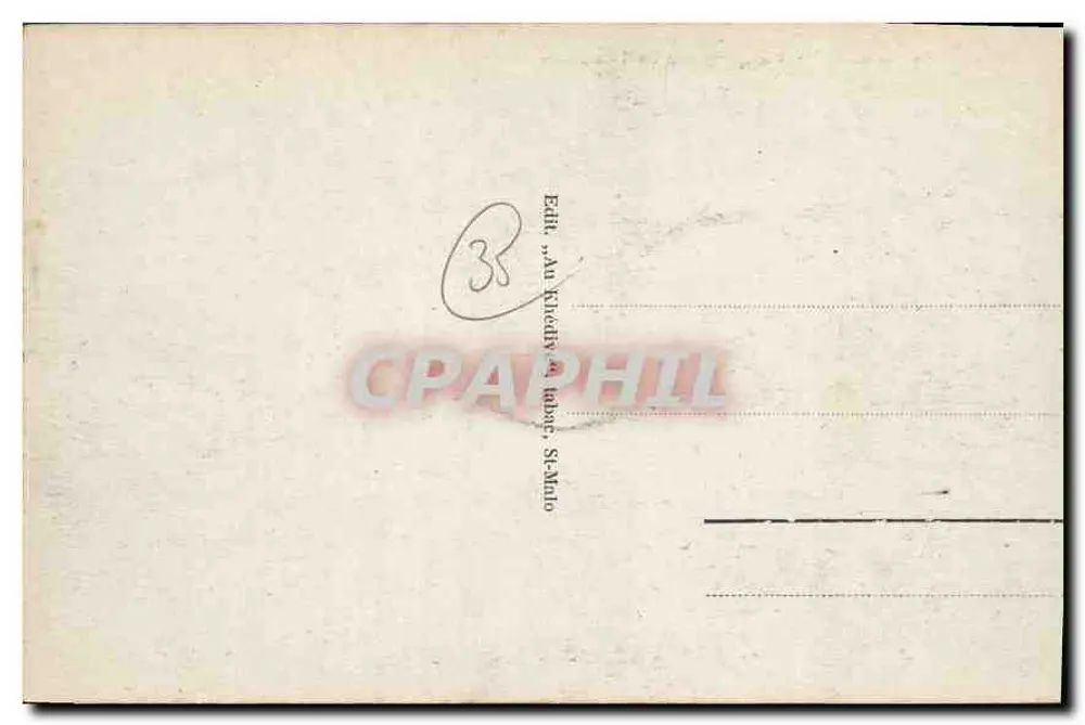 St MALO - Ansicht vom Fort National — Verlag Edith, St-Malo, n°4 - Rückseite