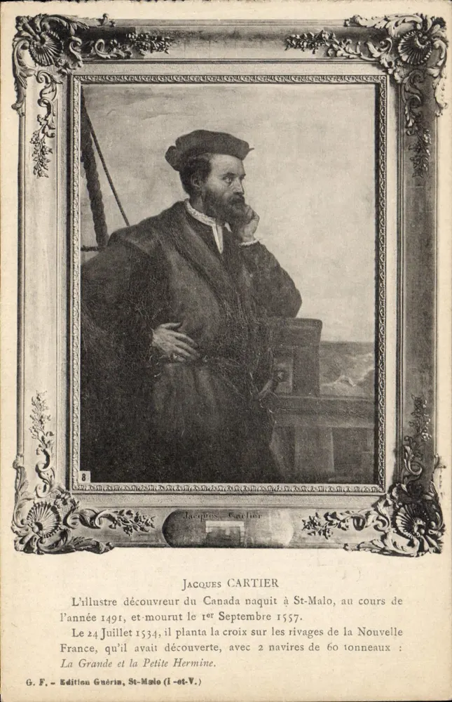 Jacques Cartier — Descobridor do Canadá — Edição Guérin, St-Malo (1-et-V.) - Frente