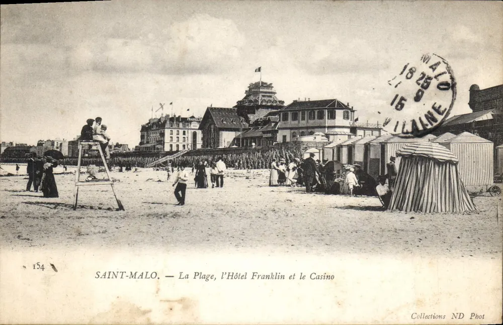 SAINT-MALO. — Die Strandpromenade, das Hotel Franklin und das Casino — Collections ND Phot - Vorderseite