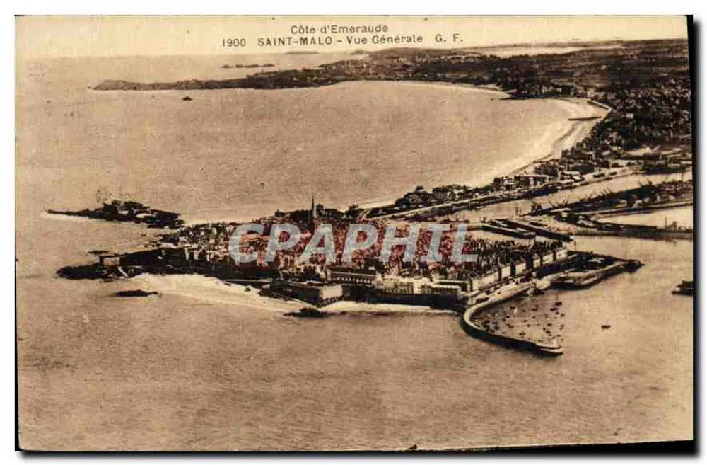 Saint-Malo — Vue Générale — G. F. (Côte d’Emeraude, 1900) - Recto