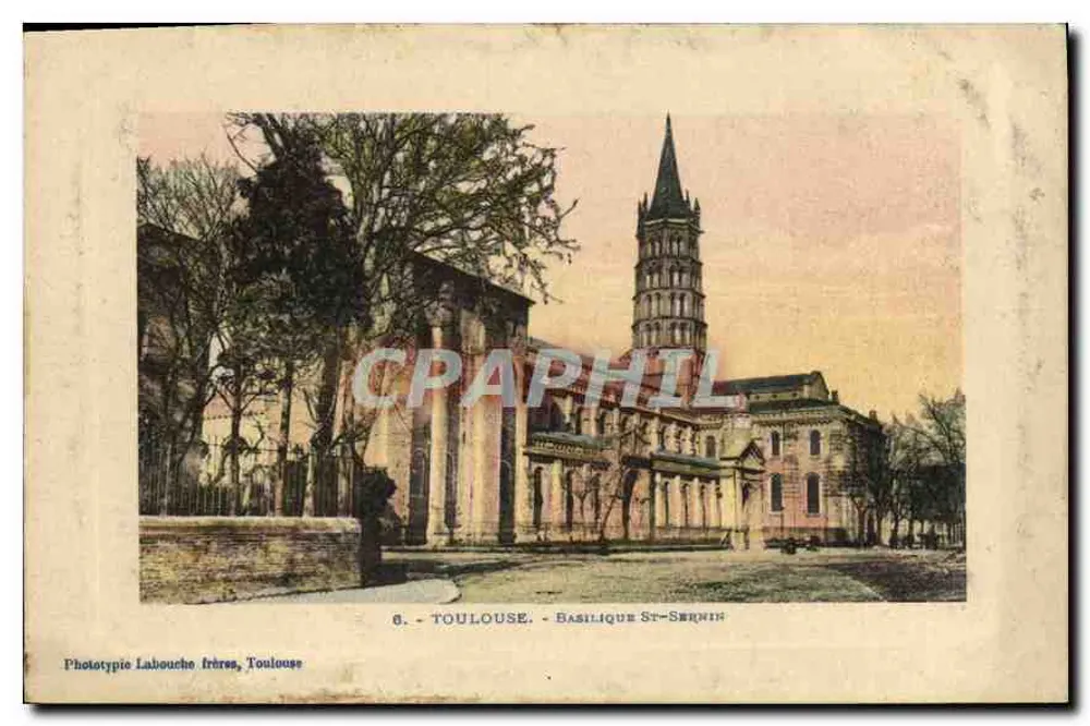 Toulouse - Basilica Saint-Sernin — Phototypie Labouche frères, Toulouse - Front
