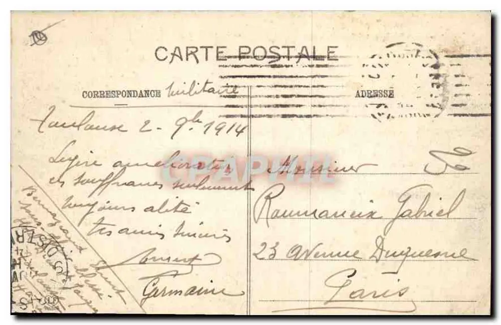 Toulouse — Vue générale sur la Garonne — Éditeur : L. Cyprien, Toulouse, n°1 - Verso