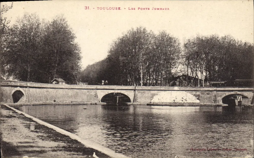 Toulouse - Los Puentes Gemelos — Fototipia Labouze-Trelon, n°31 - Anverso