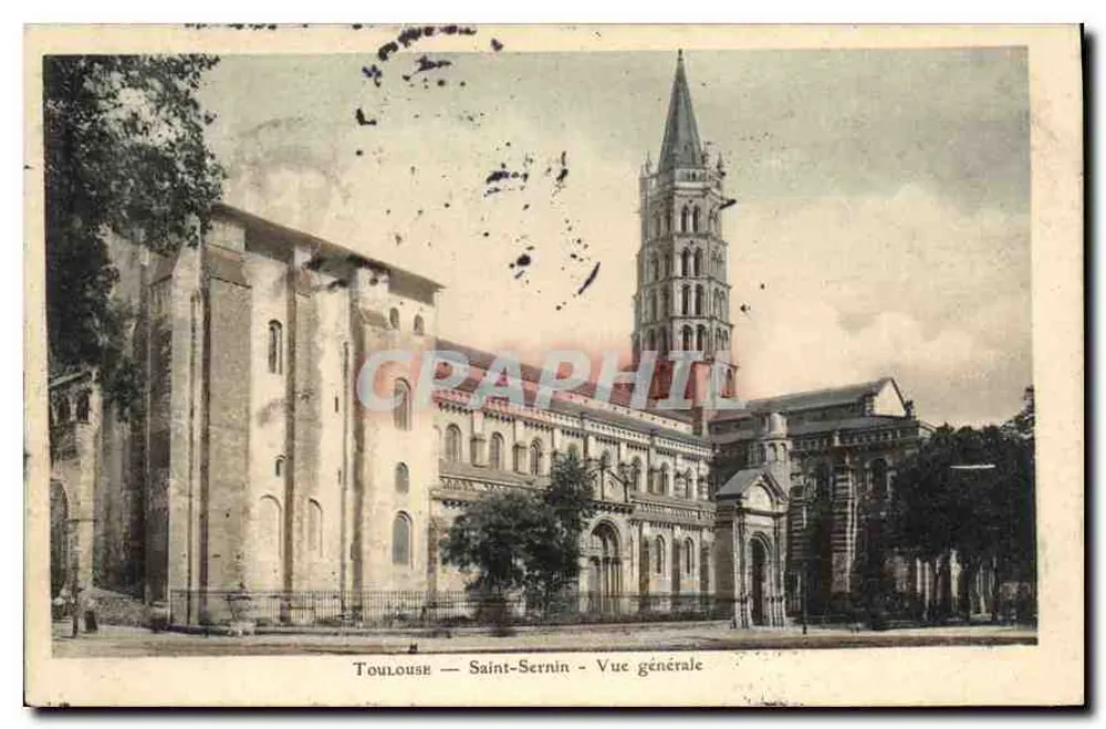Toulouse — Saint-Sernin — Vista general — Graphith - Anverso
