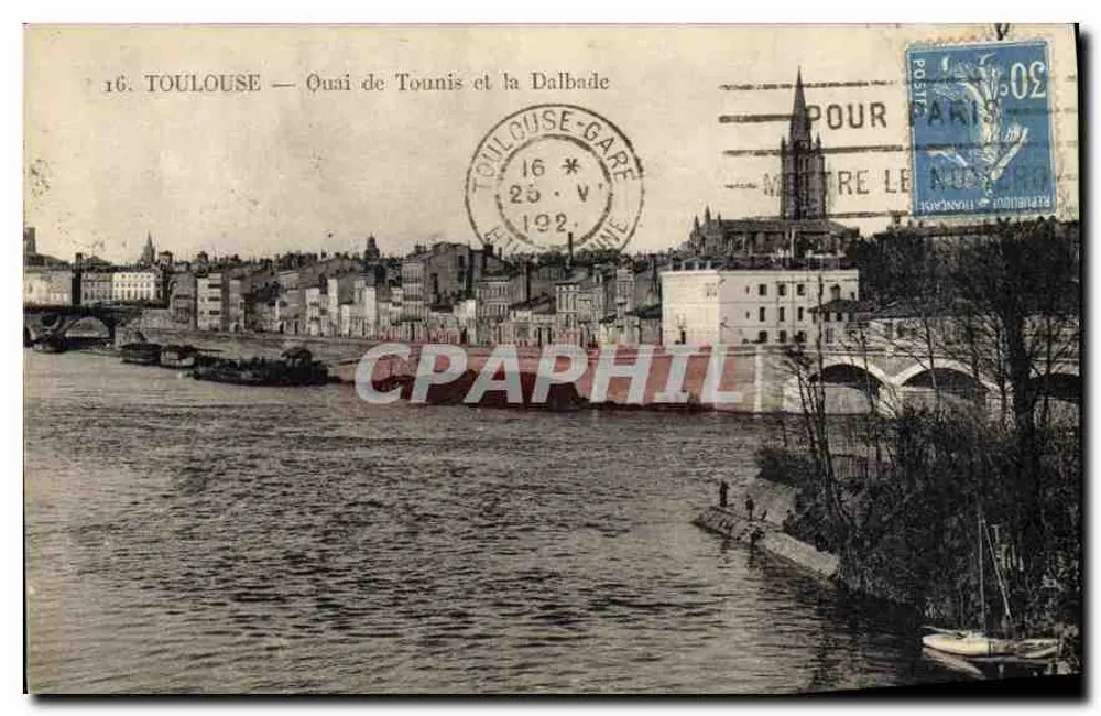 Toulouse — Quai de Tounis et la Dalbade — éditeur inconnu, n° 16 - Recto