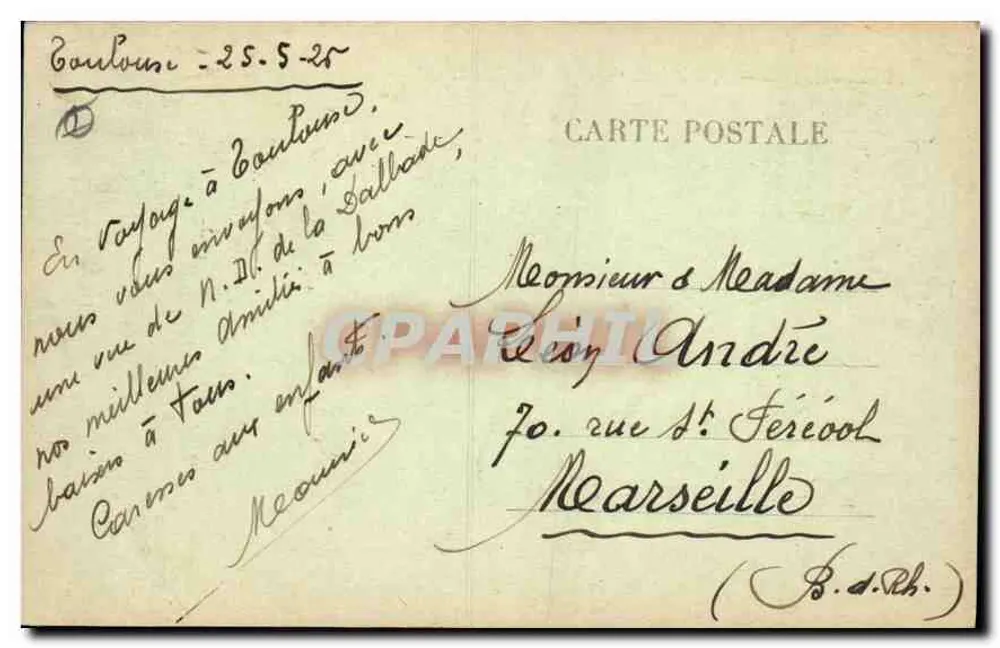 Toulouse — Quai de Tounis et la Dalbade — éditeur inconnu, n° 16 - Verso
