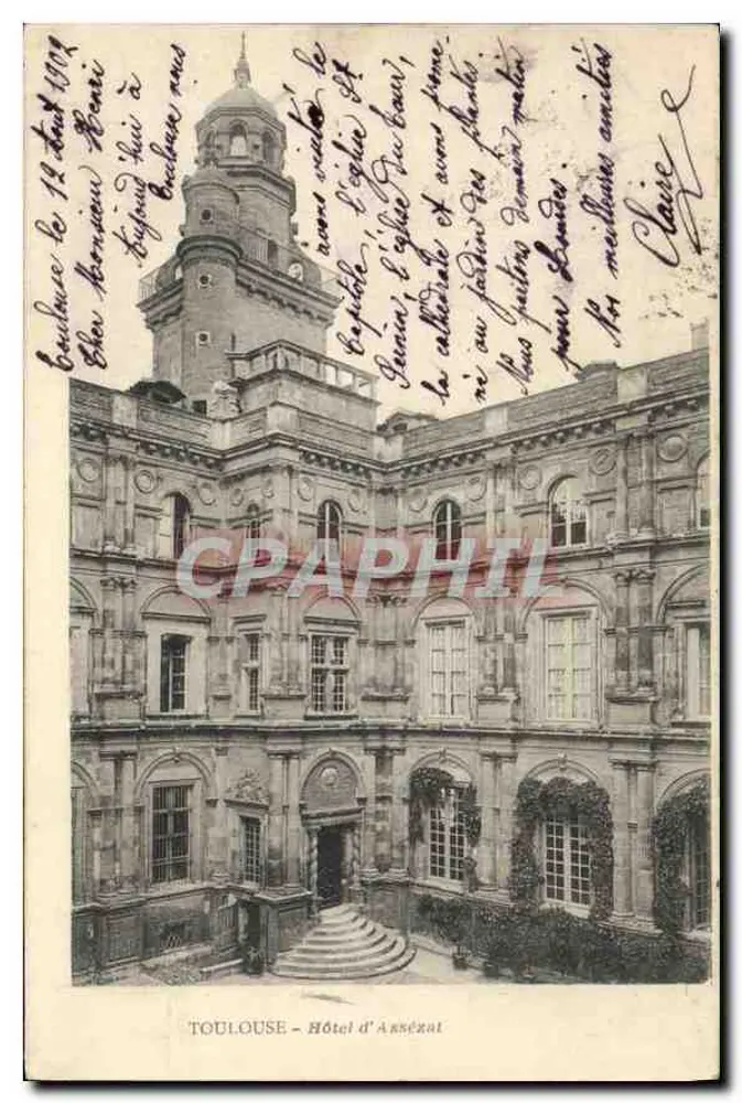 Toulouse - Hotel d'Asséral — vista do edifício com seu campanário - Frente